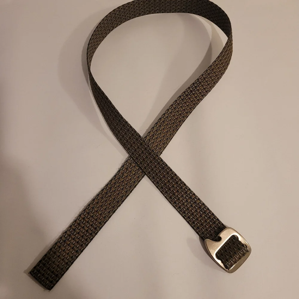 Cabela's Brown Woven Belt With Bottle Opener Buckle 47 Inches